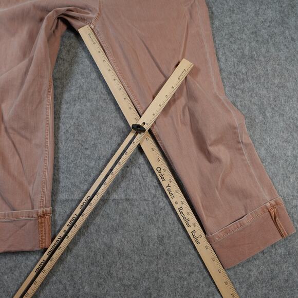 J. Jill Jeans Womens 12 High Rise Cropped Denim Cuffed Ankle Mauve Pink - Picture 4 of 10